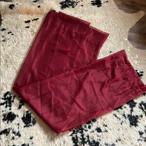 Elegant Burgundy Sheer Curtains